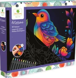 ARTISSIMO - GM TABLEAUX CRAYONS DE COULEUR - OISEAUX FLAMBOY