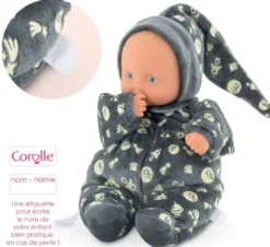 BABIPOUCE BRILLE DANS LA NUIT 28 CM - COROLLE MON DOUDOU