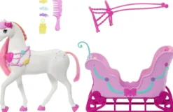 BARBIE CASSE-NOISETTE - CHEVAL ET TRAINEAU