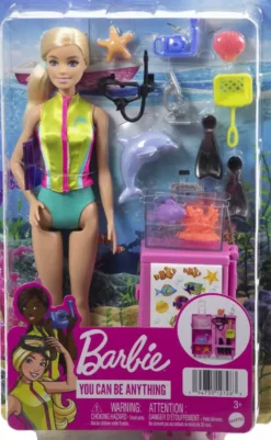 BARBIE - COFFRET BARBIE PLONGEUSE -BLONDE