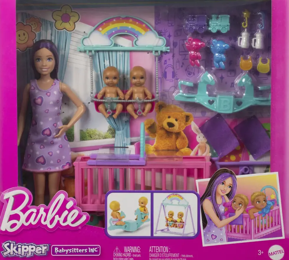 BARBIE - COFFRET POUPEE SKIPPER GARDERIE