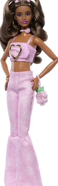 BARBIE DELUXE POUPEE STYLE TENUE ROSE COEUR