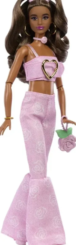 BARBIE DELUXE POUPEE STYLE TENUE ROSE COEUR