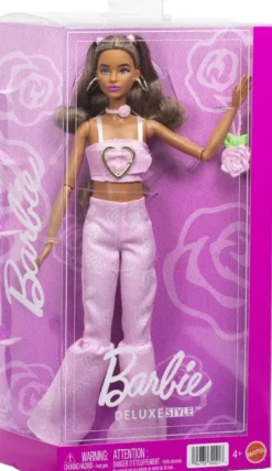 BARBIE DELUXE POUPEE STYLE TENUE ROSE COEUR