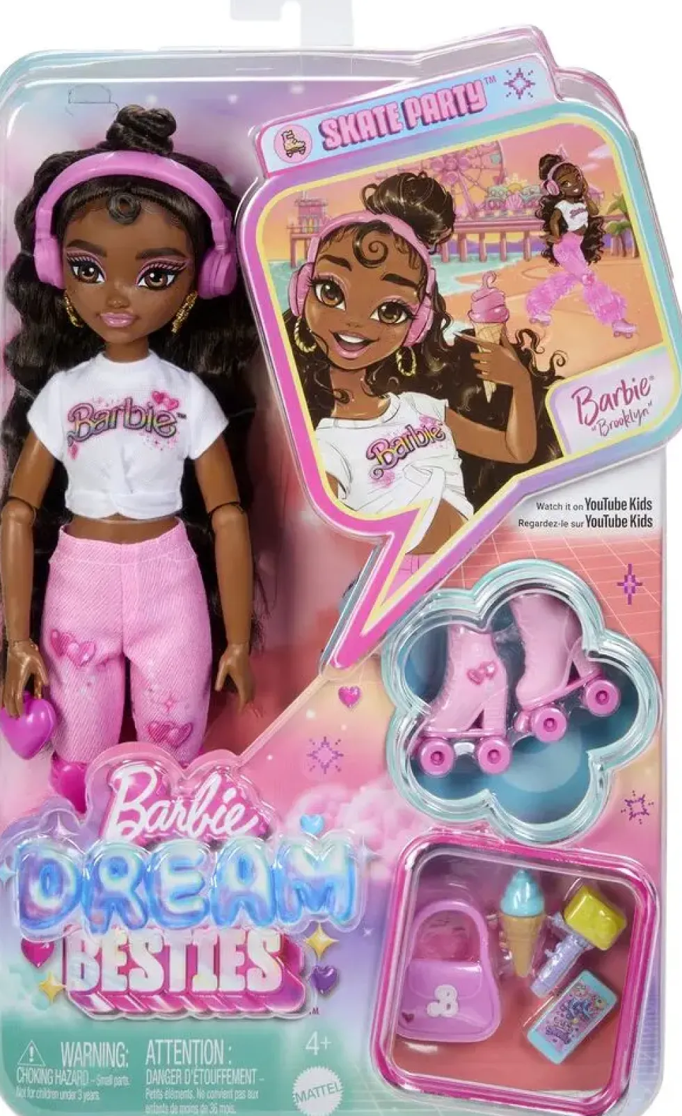 BARBIE DREAMBESTIES SKATE PARTY - POUPEE BROOKLYN ROLLER