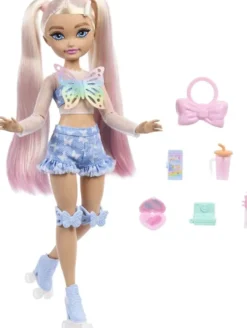 BARBIE DREAM BESTIES SKATE PARTY - POUPEE BARBIE MALIBU ROLLER