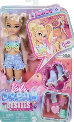 BARBIE DREAM BESTIES SKATE PARTY - POUPEE BARBIE MALIBU ROLLER