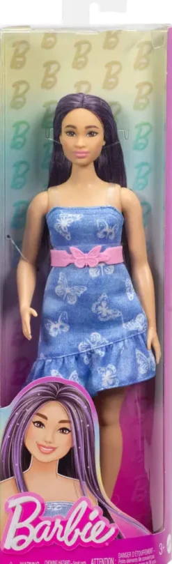 BARBIE FASHIONISTA - POUPEE BARBIE ROBE AZUR PAPILLON