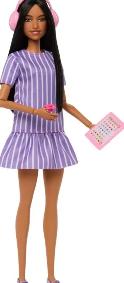 BARBIE FASHIONISTAPOUPEE ROBE VIOLET BLANC