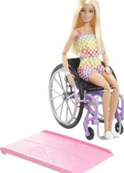 BARBIE - POUPEEBLONDE ET FAUTEUIL ROULANT