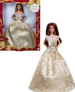BARBIE - POUPEE JOYEUX NOEL CHATAIN