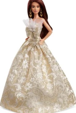 BARBIE - POUPEE JOYEUX NOEL CHATAIN