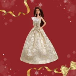 BARBIE - POUPEE JOYEUX NOEL CHATAIN