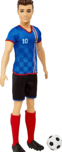 BARBIE-POUPEE KEN FOOTBALLEUR CHEVEUX COURTS N° 10