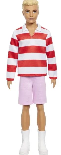 BARBIE - POUPEE KEN POLO ROUGE ET BLANC