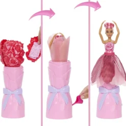 BARBIE REVEAL - POUPEE -PETAL POP ROSE ROUGE