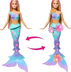 BARBIE SIRENE POUPEEFLEURS MAGIQUES BLONDE