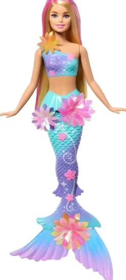 BARBIE SIRENE POUPEEFLEURS MAGIQUES BLONDE