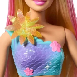 BARBIE SIRENE POUPEEFLEURS MAGIQUES BLONDE