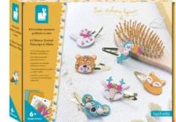 6 BARRETTES ANIMAUX PAILLETES A CREER