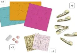 6 BARRETTES ANIMAUX PAILLETES A CREER