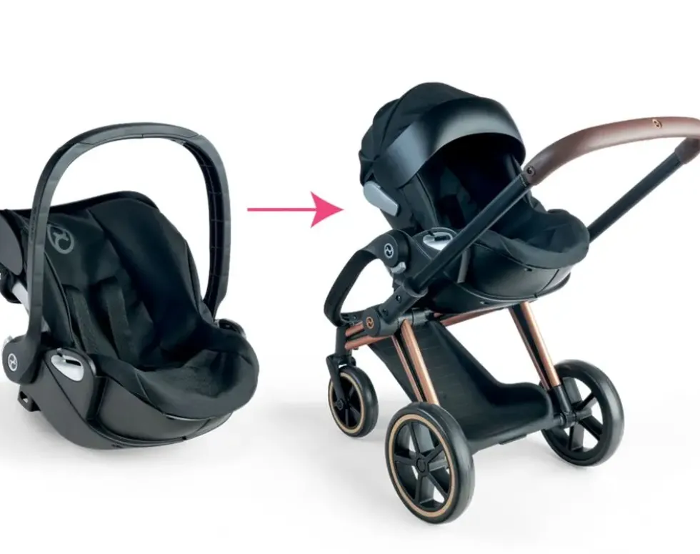 BB36/42 CYBEX PRIAM -PORTE POUPON NOIR 2 EN 1 - COROLLE ACCESSOIRES