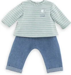 BB30 - PANTALON ET MARINIERE BORDS DE LOIRE - VETEMENT POUR POUPON 30CM - COROLLE VETEMENTS