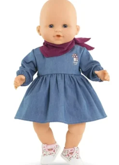 BB36 ROBE EN JEAN ML + FOULARD PETIT EXPLORATEUR - COROLLE VETEMENTS