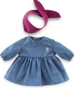 BB30 ROBE EN JEAN ML + FOULARD PETIT EXPLORATEUR - COROLLE VETEMENTS