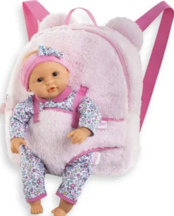 BB30 SAC A DOS PORTE POUPON PELUCHE ROSE - COROLLE ACCESSOIRES