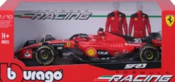 1/18 BBURAGO - FERRARI 2023 FORMULE 1 AVEC CASQUE LECLERC
