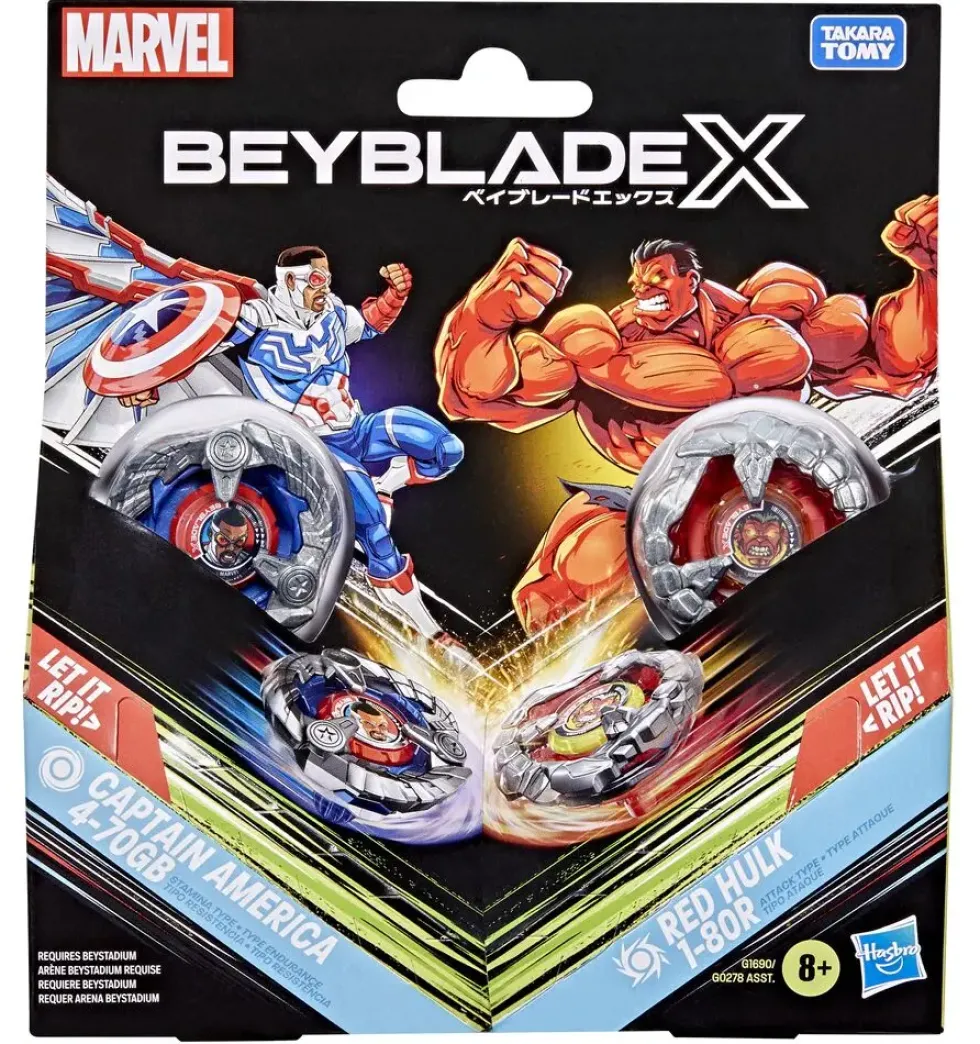 BEYBLADE X - MARVEL - MULTIPACK - CAPTAIN AMERICA HULK