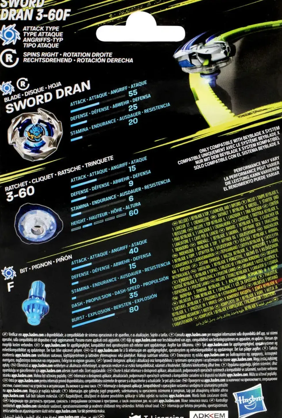 BEYBLADE X - STARTER - SWORD DRAN ATTACK