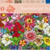BIEN ETRE ET PUZZLE 100 PIECESFLEURS EN VITRAIL