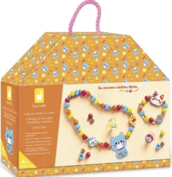 4 BIJOUX EN BOIS A CREER - PETITS CHATS