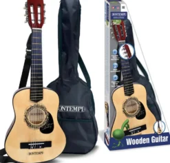 BONTEMPI GUITARE BOIS 75 CM - BANDOULIERE ET SACOCHE
