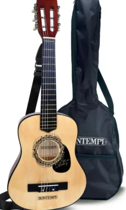 BONTEMPI GUITARE BOIS 75 CM - BANDOULIERE ET SACOCHE