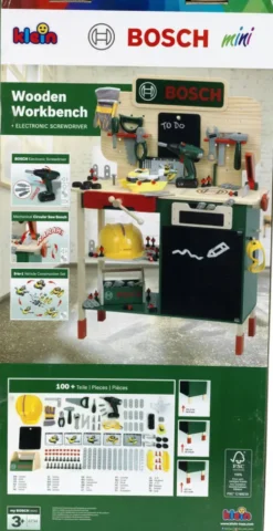BOSCH - GRAND ETABLI EN BOIS AVEC VISSEUSE ELECTRONIQUE ET ACCESSOIRES