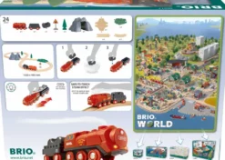 BRIO 7312350360172 - CIRCUIT LOCOMOTIVE A PILES A VAPEUR