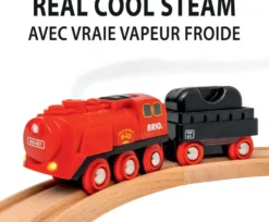 BRIO 7312350360172 - CIRCUIT LOCOMOTIVE A PILES A VAPEUR