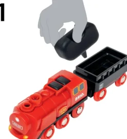 BRIO 7312350360172 - CIRCUIT LOCOMOTIVE A PILES A VAPEUR