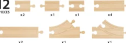 BRIO 63609900 -COFFRET DE DEMARRAGE - 12 RAILS - PACK B