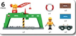 BRIO 7312350339963 - GRUE DOUBLE VOIE DE CHARGEMENT