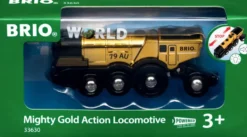 BRIO 7312350336306 - LOCOMOTIVE DORÉE PUISSANTE À PILES