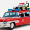 1/24 CADILLAC GHOSTBUSTERS ECTO-1 X TRANSFORMERS OPTIMUS PRIME RED HOLLYWOOD RIDES