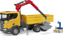 CAMION DE CHANTIER SCANIA SUPER 560R AVEC GRUE ET 2 PALETTES