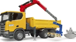 CAMION DE CHANTIER SCANIA SUPER 560R AVEC GRUE ET 2 PALETTES