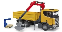 CAMION DE CHANTIER SCANIA SUPER 560R AVEC GRUE ET 2 PALETTES