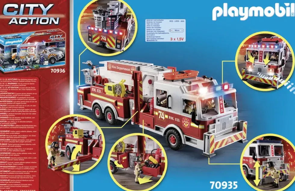 CAMION DE POMPIERS AVEC ECHELLE - 70935