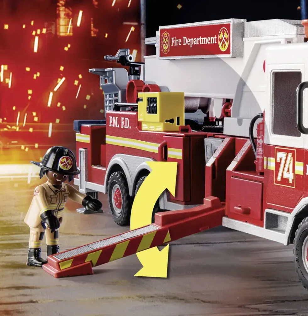 CAMION DE POMPIERS AVEC ECHELLE - 70935